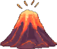 Volcano Interior Prop B - 256x384 pixel art sprite