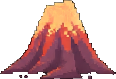 Volcano Interior Prop D - 256x384 pixel art sprite