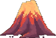 Objeto Interior del Volcán D — sprite pixel art 256×384