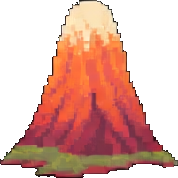 Volcano Interior Tile D - 256x384 pixel art sprite