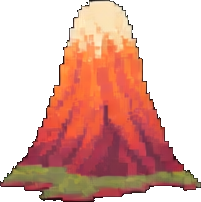 Volcano Interior Tile D — 256×384 pixel art sprite