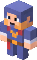 Personagem do Castelo Voxel C — sprite pixel art 127×202