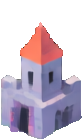 Efeito do Castelo Voxel A — sprite pixel art 82×139