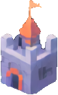 Voxel Castle Effect B - 85x139 pixel art sprite