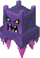 Voxel Castle Enemy C — 132×190 pixel art sprite