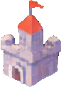 Voxel Castle Environment B - 86x123 pixel art sprite