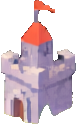 Voxel Castle Environment C - 76x124 pixel art sprite
