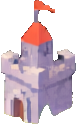 Ambiente do Castelo Voxel C — sprite pixel art 76×124