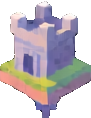 Voxel Castle Prop A - 91x118 pixel art sprite