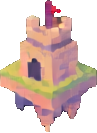 Voxel Castle Prop B - 97x133 pixel art sprite