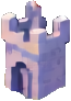 Objeto del Castillo Voxel C — sprite pixel art 65×92