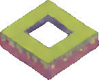 Voxel Castle Tile C - 145x117 pixel art sprite