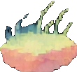 水彩草地环境 B — 110×103 像素游戏素材