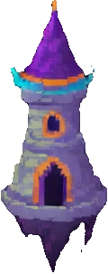 Personaje C de la torre — sprite pixel art 120×303