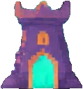Effet B de la tour — sprite pixel art 119×128