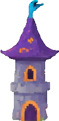 Umgebung des Zaubererturms A — 119×242 Pixel-Art-Sprite