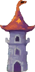 Entorno de la Torre del Mago B — sprite pixel art 114×237