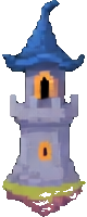 Wizard Tower Prop A - 80x200 pixel art sprite