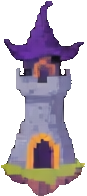 Wizard Tower Prop C - 87x196 pixel art sprite
