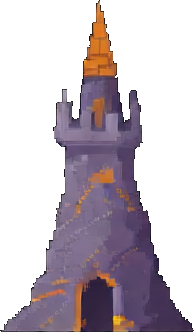Wizard Tower Tile B - 256x384 pixel art sprite