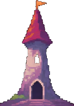 Wizard Tower Tile C - 256x384 pixel art sprite