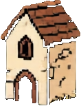 Woodcut Village Building A - 118x154 pixel art sprite