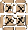 Woodcut Village Tile D - 98x103 pixel art sprite