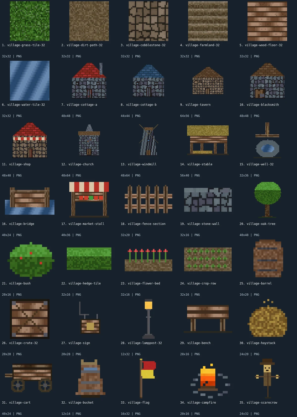 Free Medieval Village Tileset and Buildings